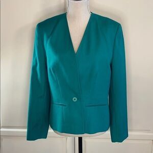 Pendleton Country Sophisticates Teal Blazer Sz 10